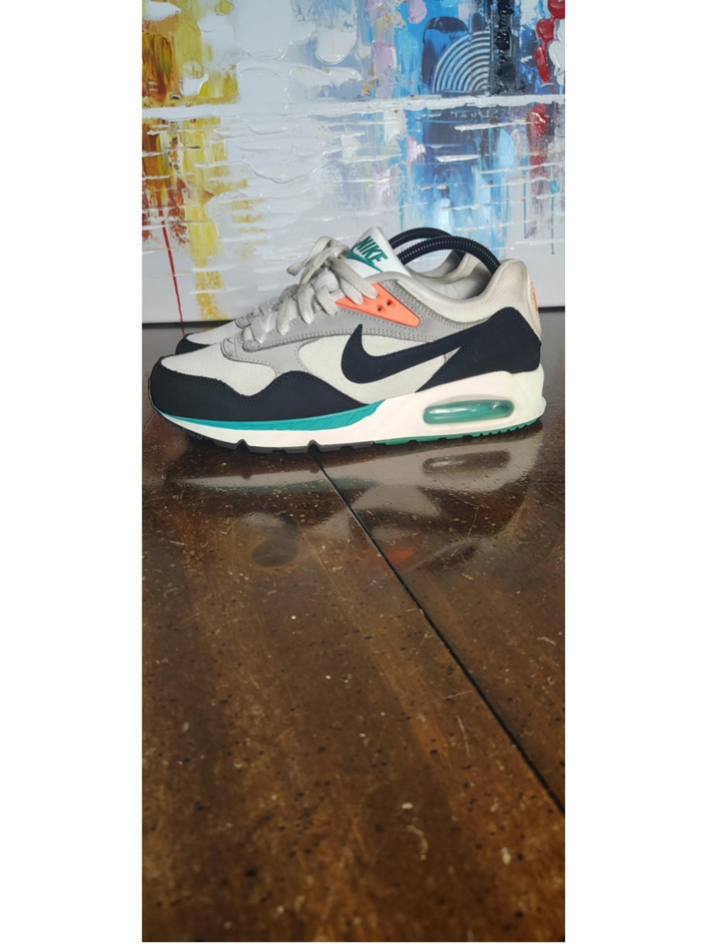 Nike Air Max Shoes Womens Size 10 Gray Teal Colorblock Sneakers 511417-136